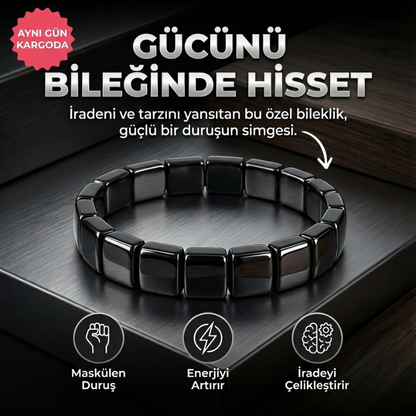 GRAVITAS™ Doğal Taşlı İrade Bilekliği